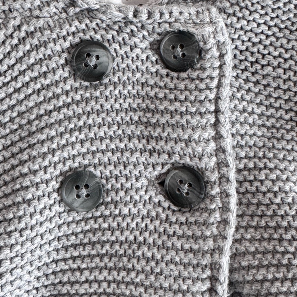 Carter's Gray Sherpa Lined Cotton Long-Sleeve Hooded Jacket with Bear Ears 3mo - Picture 3 of 10